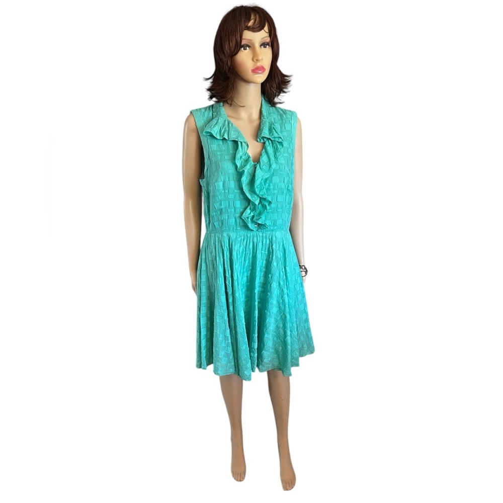 Hostess Pick 🥳💥 Chic Vintage ANTONIO MELANI Aqua Textured Dress